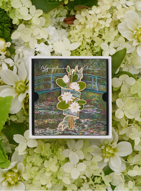 daparo莫奈的睡莲周边原创高档胸针女男设计感徽章春季穿搭胸花