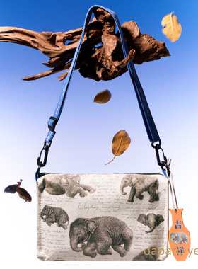 daparo yeung达普罗小象斜挎包帆布包上班通勤可爱春季百搭礼物