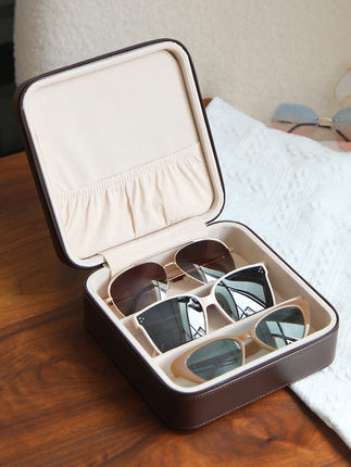 便携抗压多格眼镜包太阳镜盒男女款眼镜盒子出差旅行车用墨镜收纳