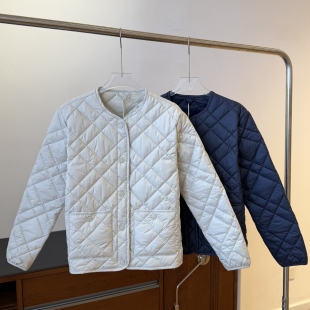 高尔夫外套 老钱风3M新雪丽恒温高效暖绒丝绵菱格棉服 柳条儿