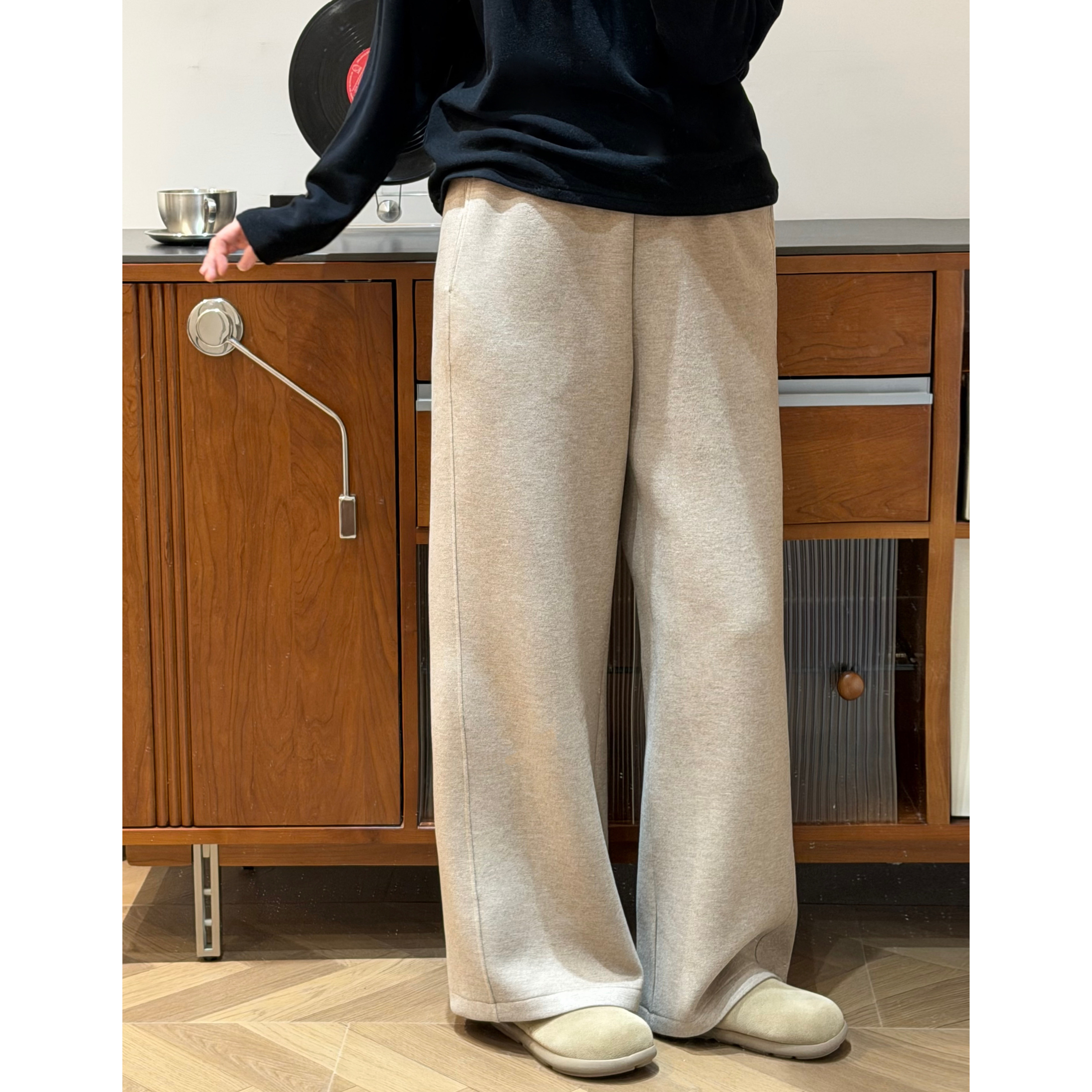 【柳条儿】腿精裤 华绒空气绒软糯轻盈直筒裤女秋冬加绒奶茶系,女装/女士精品,休闲裤,淘宝优惠券,粉丝福利购,淘宝优惠卷