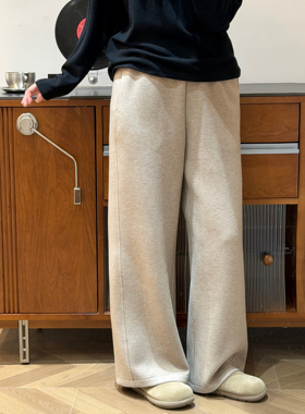 【柳条儿】腿精裤 华绒空气绒软糯轻盈直筒裤女秋冬加绒奶茶系