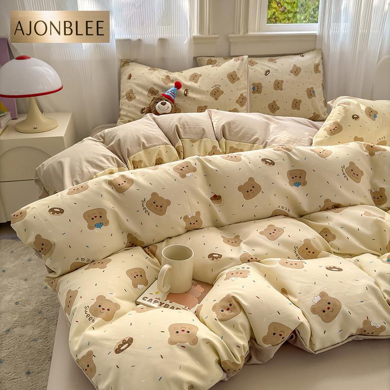 A类床品四件套纯棉全棉新款床单被套被罩学生宿舍床上三件套床笠4