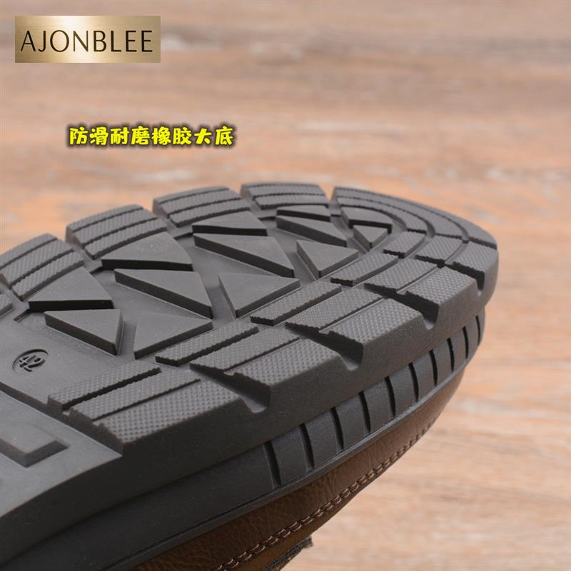 大码捡漏在售99欧外贸出欧洲冬季加绒保暖抗寒中帮休闲马丁靴男