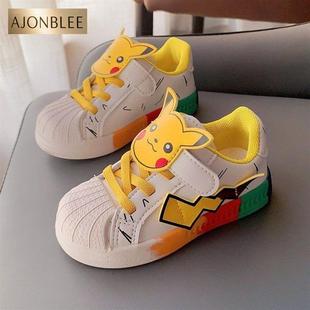中小童单鞋 6岁3男童鞋 女童运动鞋 宝宝软底学步鞋 儿童贝壳头板鞋