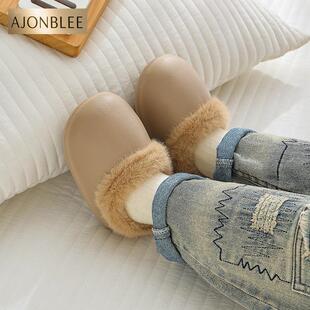 2024新款小童包跟棉拖鞋EVA 防滑软底保暖家用安可拉红外穿雪地靴