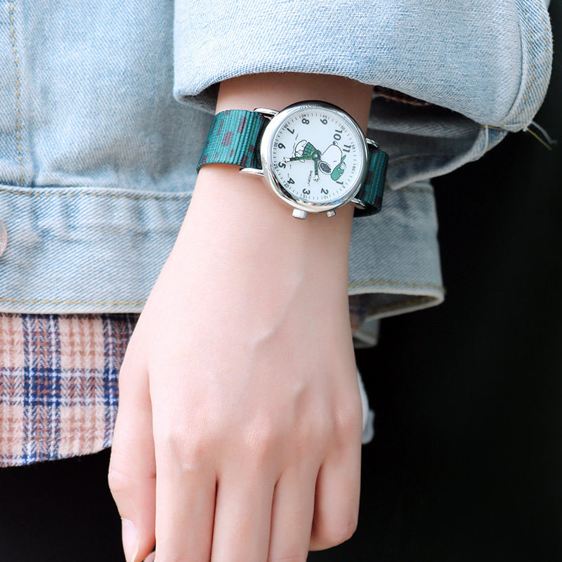 snoopy史努比手表女简约气质学生男女表复古卡通情侣款韩版ins风