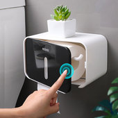 卫生间纸巾盒厕所卫生纸置物架厕纸盒创意抽纸盒免打孔防水卷纸筒