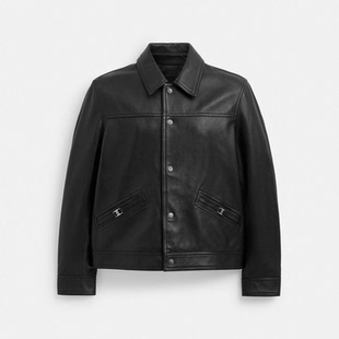 皮衣HERITAGE经典 coach蔻驰新款 标志BIKER夹克 代购 香港专柜正品