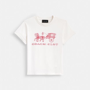 香港代购 专柜正品 coach/蔻驰新品COACH CLOT马车90年代版型T恤