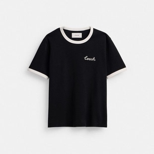 蔻驰新品 coach 经典 标志RINGER CS612 香港代购 T恤 专柜正品