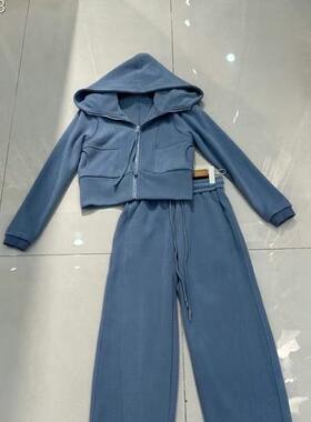 秋冬新品卫衣套装棉质拉链连帽女运动装时尚舒适精品通勤款大爱
