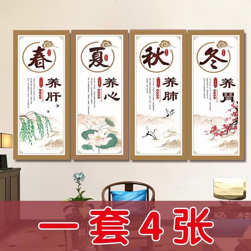四季养生海报美容院会所贴画
