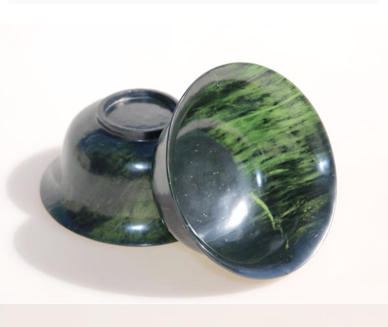 天然酒泉祁连玉酒杯玉功夫茶杯