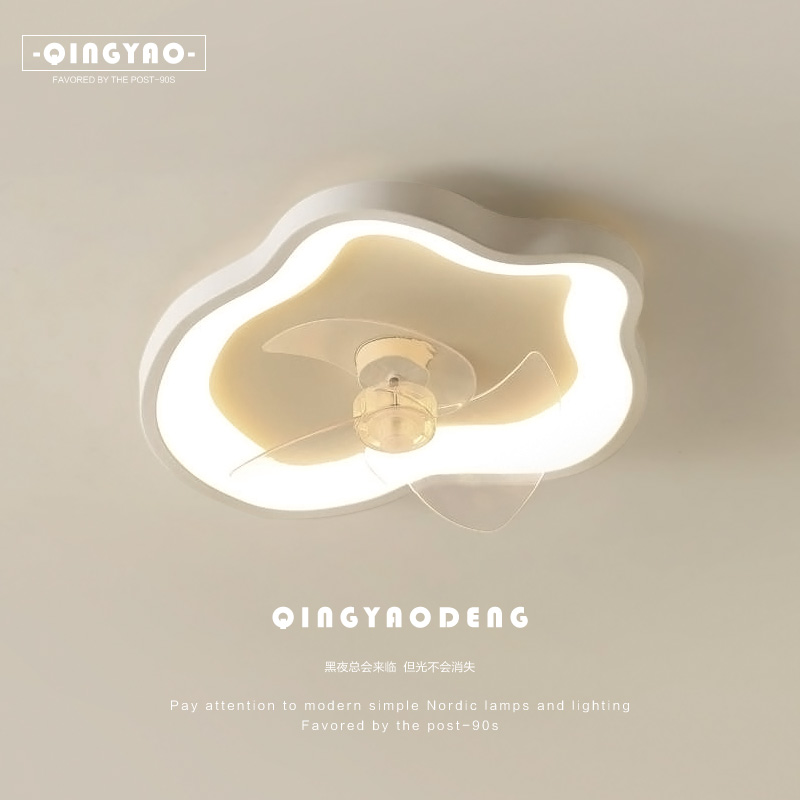 卧室吸顶灯北欧极简led创意云朵灯现代简约温馨浪漫儿童房吊扇灯