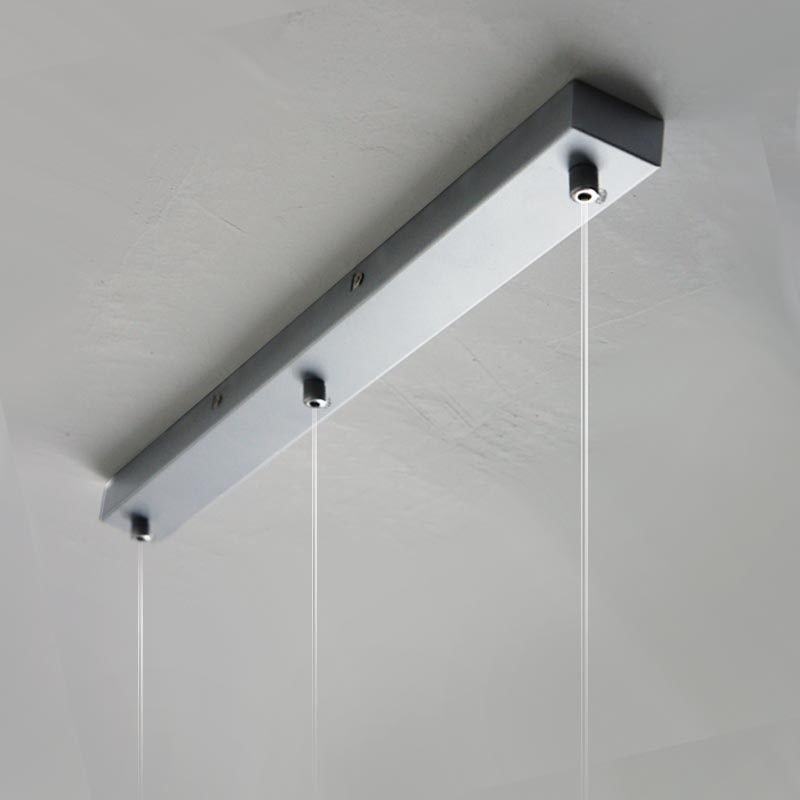灯具配件吸顶盘黑色烤漆长条灯饰长方形灯座 直排吸顶盘 60 x 5cm