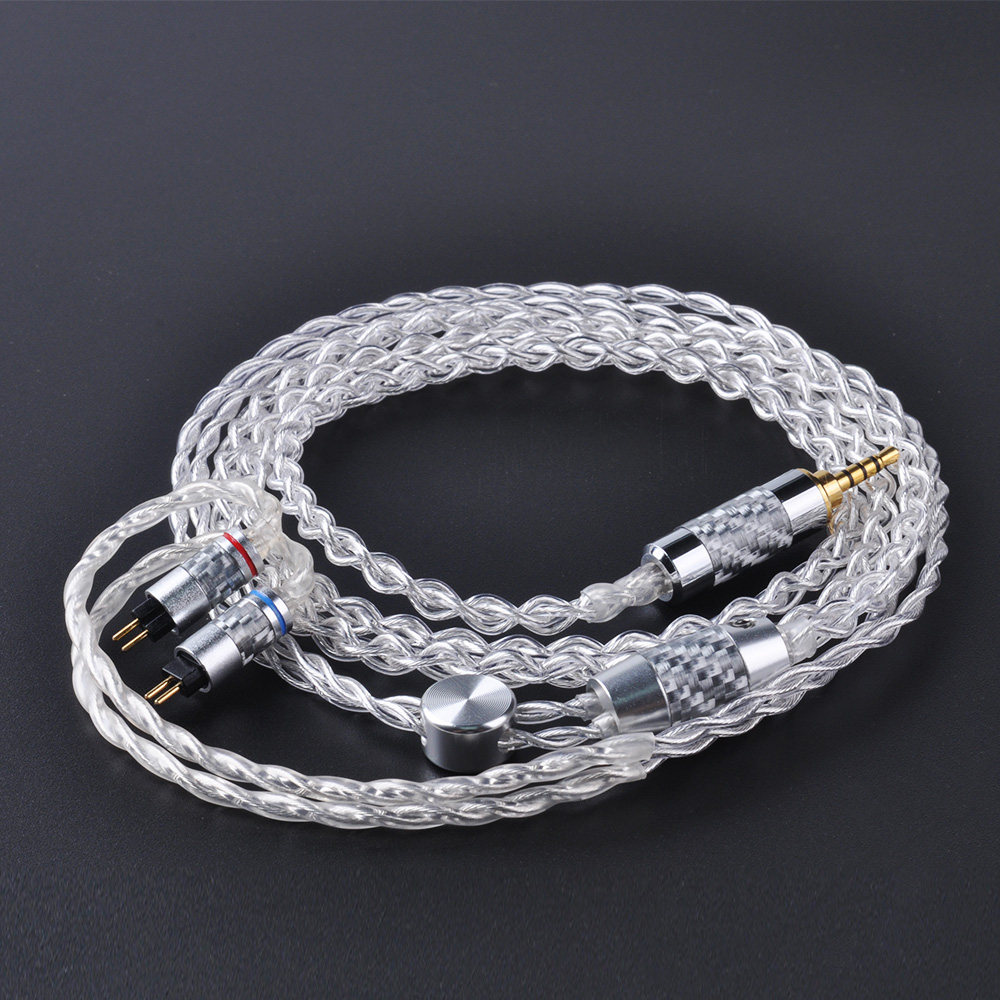 纯银 TFZ耳机升级线TC3.5mm/2.5mm/4.4mm接口0.78双插针通用