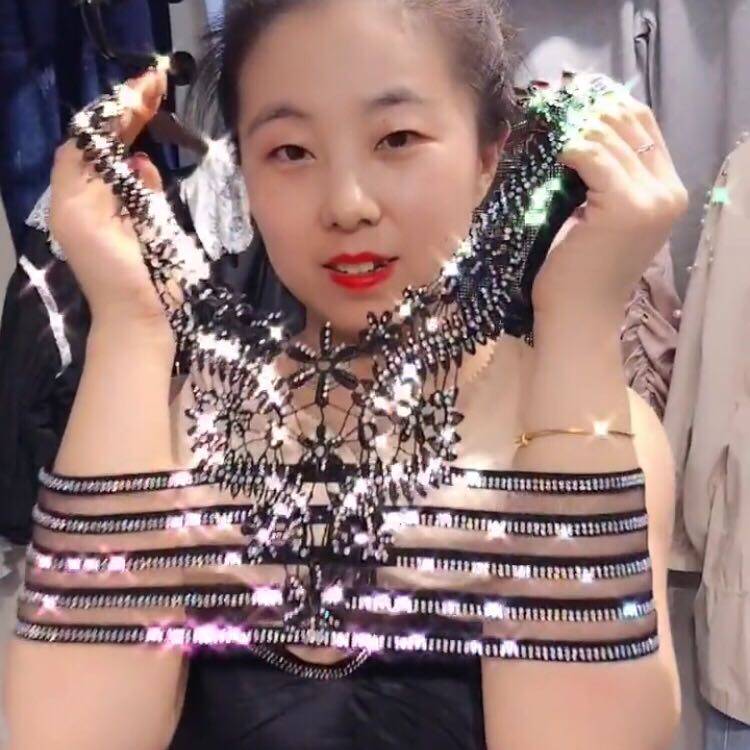 网红烫钻美背加厚前开扣聚拢内衣