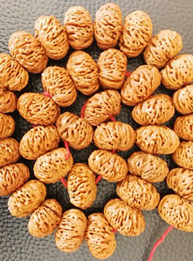 蟠桃核手串霸气蜂窝纹