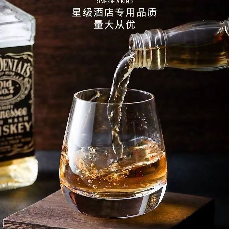 加厚底玻璃威士忌杯啤酒杯KTV酒吧专用洋酒烈酒杯现代简约柯林杯图片