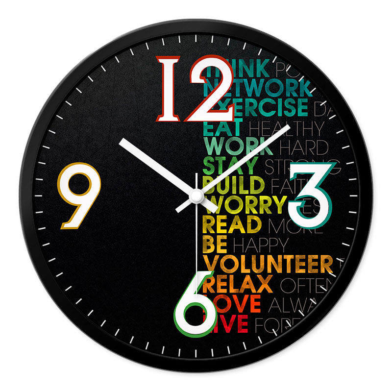 摩门挂钟酒店前台房间时钟客厅创意卧室静音现代时尚石英钟表挂表