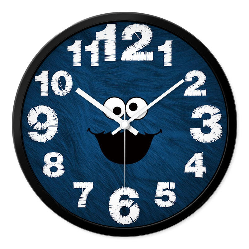 摩门儿童房创意风学校静音时钟