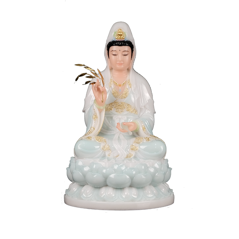 金旺来观音菩萨汉白玉佛像