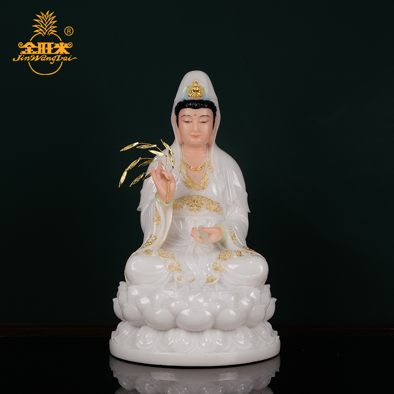 金旺来观音菩萨汉白玉佛像
