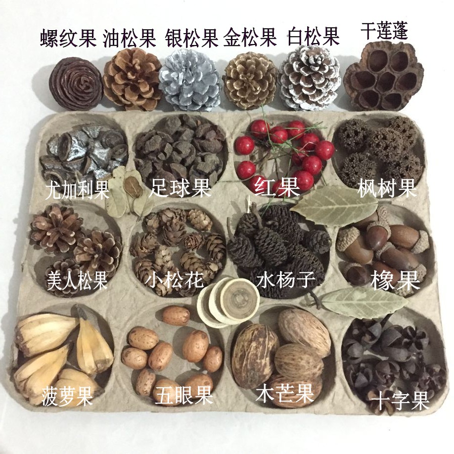 松果装饰手工diy摆件圣诞节材料