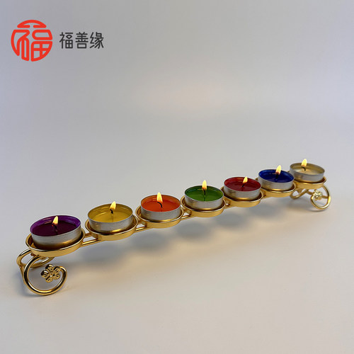 酥油灯灯架烛台3盏7盏可选