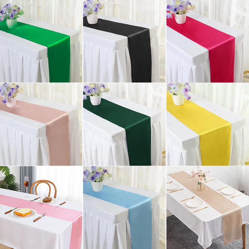 绸缎色丁桌旗轻奢酒店结婚婚礼餐桌高级感长条装饰桌布纯色桌旗,男装,T恤,淘宝优惠券,粉丝福利购,淘宝优惠卷