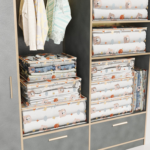 鳄鱼全透PEVA印花棉被袋衣物袋潮尘换季衣服收纳袋搬家打包袋