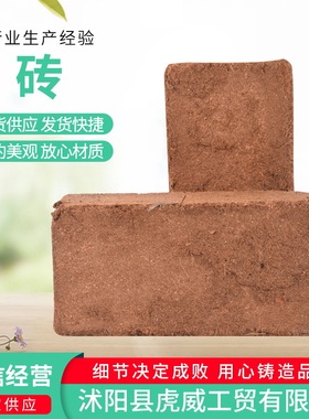 Coconut brick nutrient soil, organic flower growing vegetab