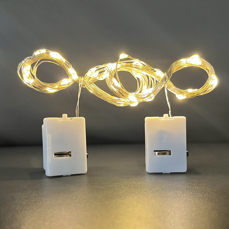 led星星灯1米防水花束铜线灯串满天星串灯小彩灯烘焙生日蛋糕装饰