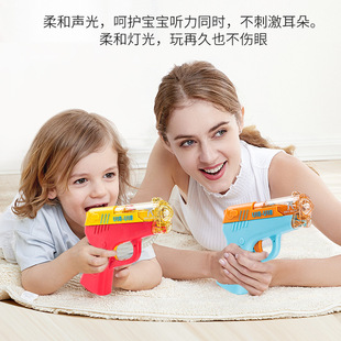 陀螺彩发光投影枪儿童电动玩具枪声光带音乐激光枪3-6岁男孩宝宝