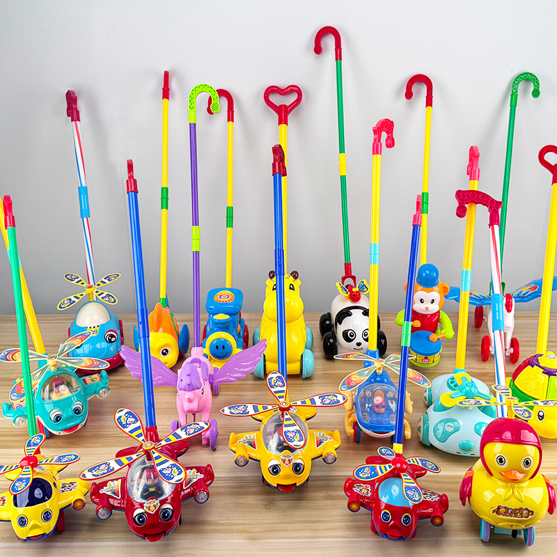 儿童手推玩具 手推飞机 推推乐1-3岁婴儿手推玩具车助步学步推车
