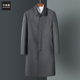 爸爸长款 外套 翻领中老年休闲爷爷春装 过膝风衣男春秋季 中年人男士