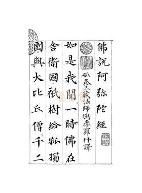 阿弥陀经抄经本抄写本 书法临摹 明冯无咎写本16开附普门品大势至