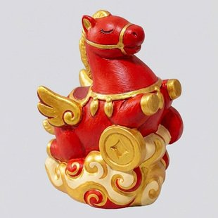 包邮 马年限定礼石膏涂色娃娃新春涂色春联 实付金额满99元