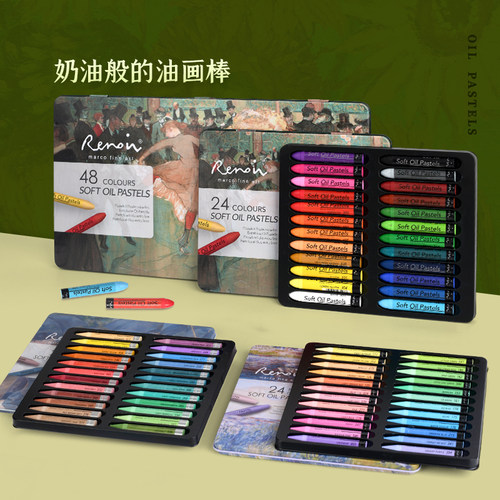 雷诺阿系列重彩油画棒涂鸦手绘