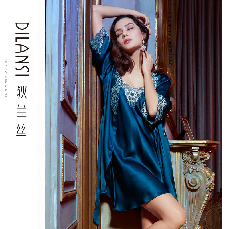【商场同款】性感真丝女重磅睡衣