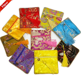 出国送老外礼物中国风云锦丝绸小荷包真丝零钱包硬币民族特色礼品