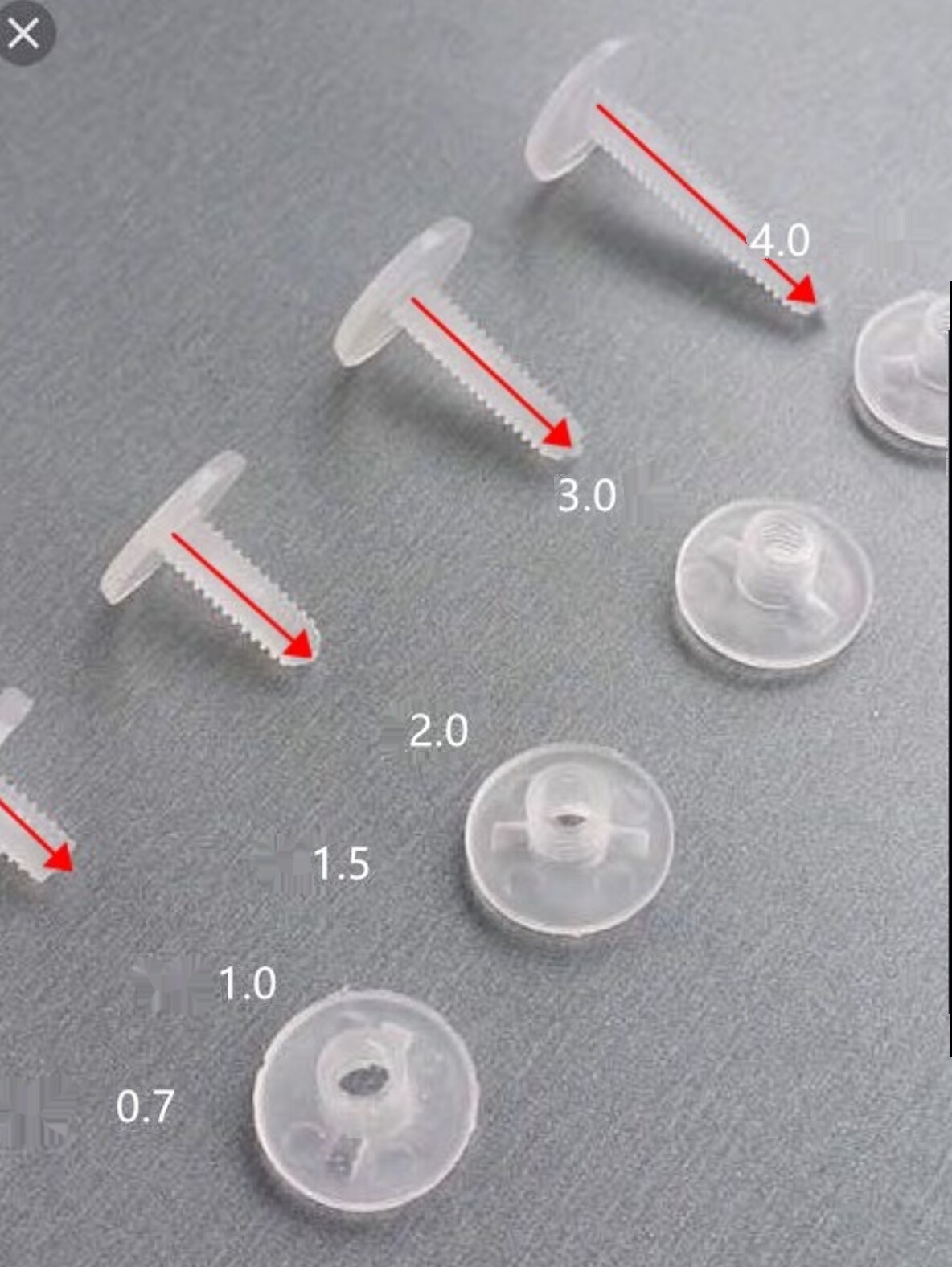 Plastic screw fasteners Plastic accessories display fixed buckle rivet nylon screw nut plastic nail plastic parts