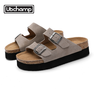 增高5cm勃肯鞋女软木拖鞋