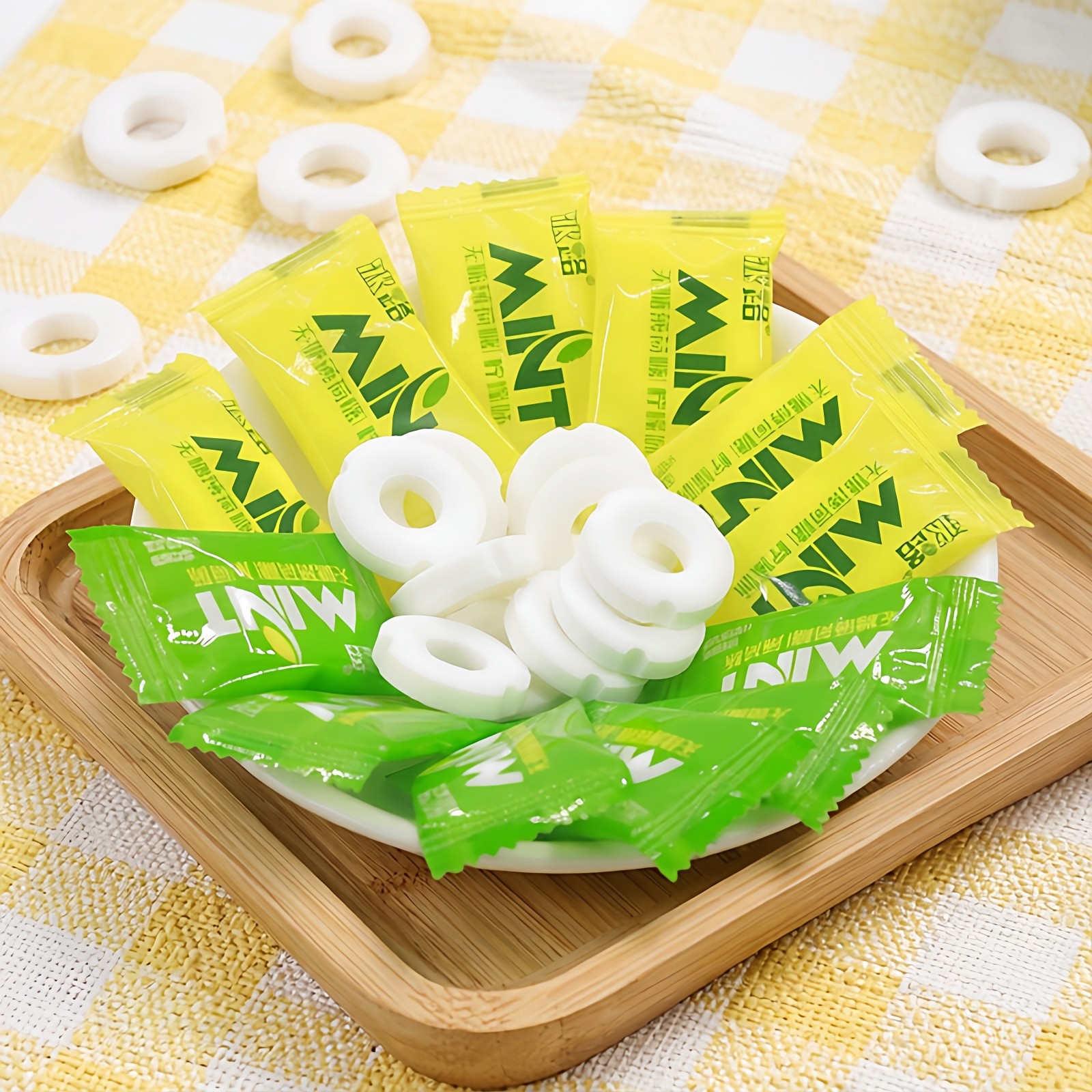 冰路无糖薄荷糖500g有个圈的老式强劲清凉含片糖散装招待糖果年货