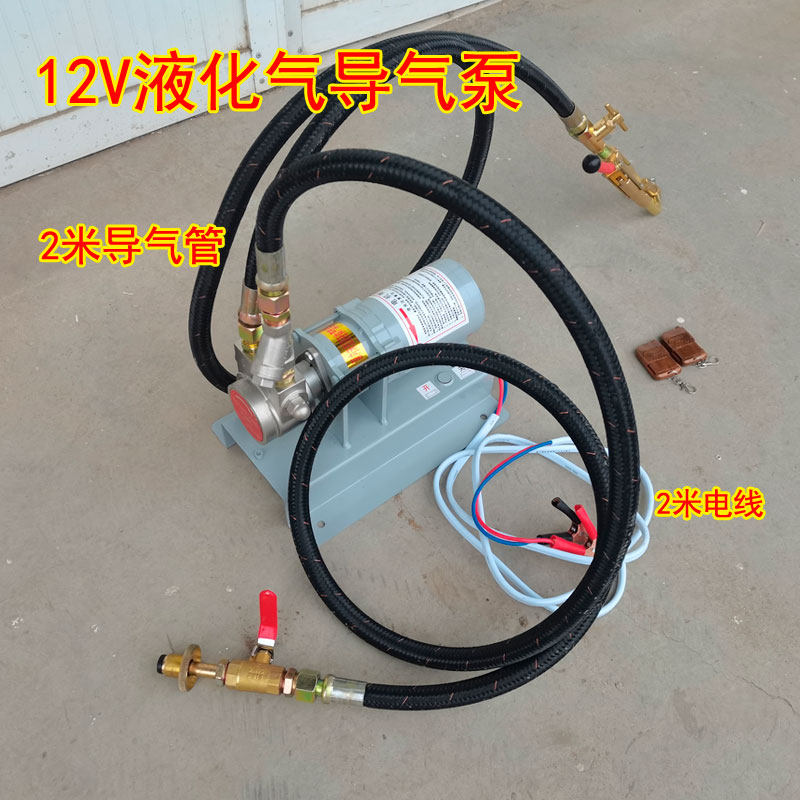 12v车载便携式液化气导气泵小型煤气罐快速充气泵12伏丙烷加气泵