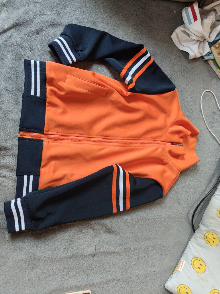 橘色校服外套中小学生校服上衣休闲运动套装来图定制定做卫衣园服