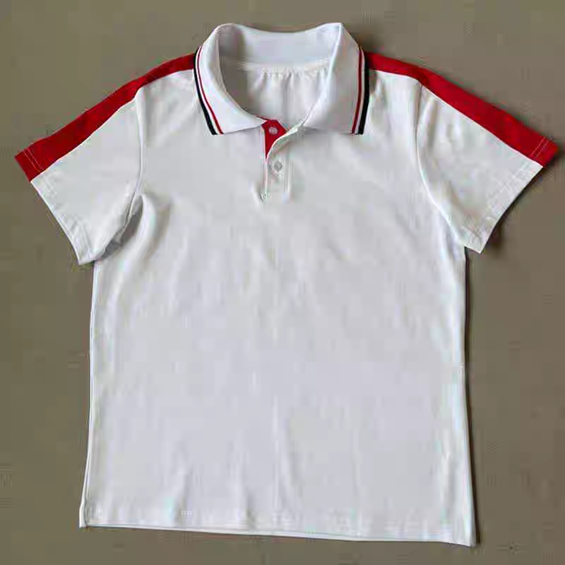 白色校服短袖中小学生背心男女通用体恤休闲运动校服夏季t恤衫