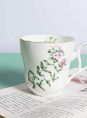 现货日本进口Noritake则武English Herbs香草骨瓷早餐马克杯375ml