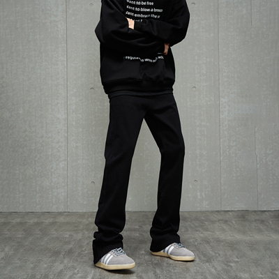 美式潮牌高街直筒牛仔裤男款垂坠感微喇裤子男春秋季显瘦休闲长裤